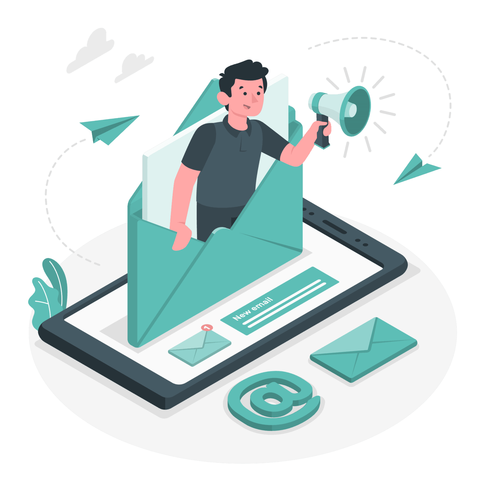 Email and Collaboration Illustration